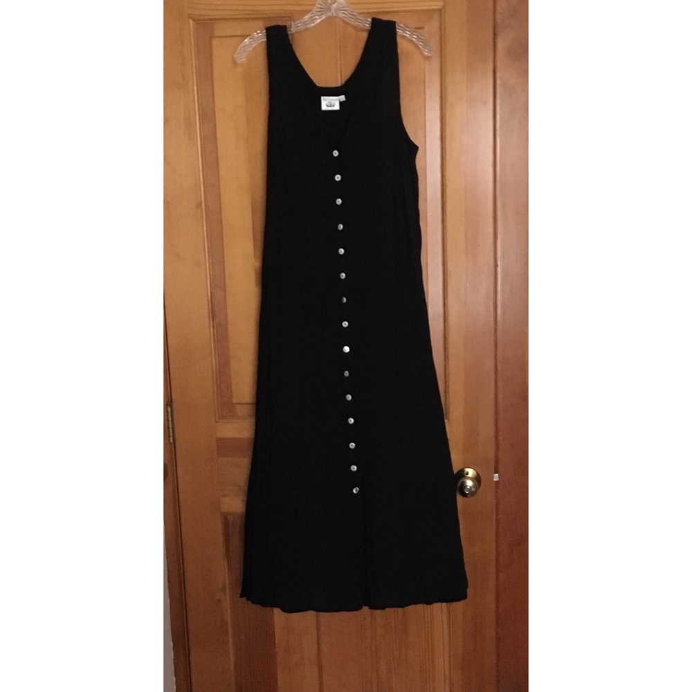 Linen button down dress